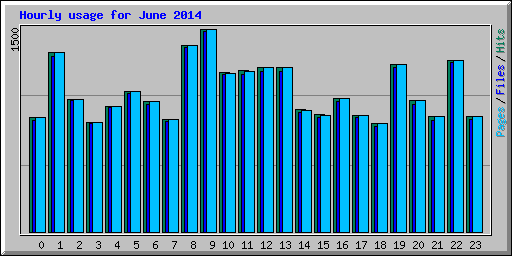 Hourly usage for June 2014