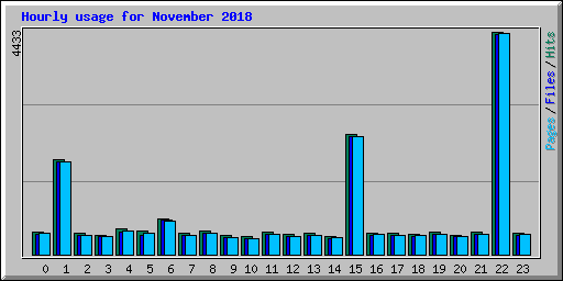Hourly usage for November 2018