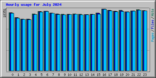 Hourly usage for July 2024