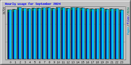 Hourly usage for September 2024