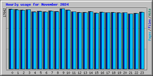 Hourly usage for November 2024