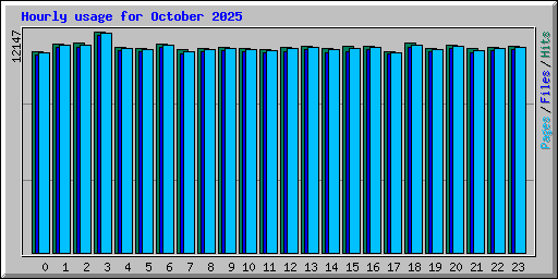 Hourly usage for October 2025